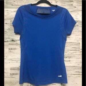 AVIA Athletic tee with sheer mesh collar & back